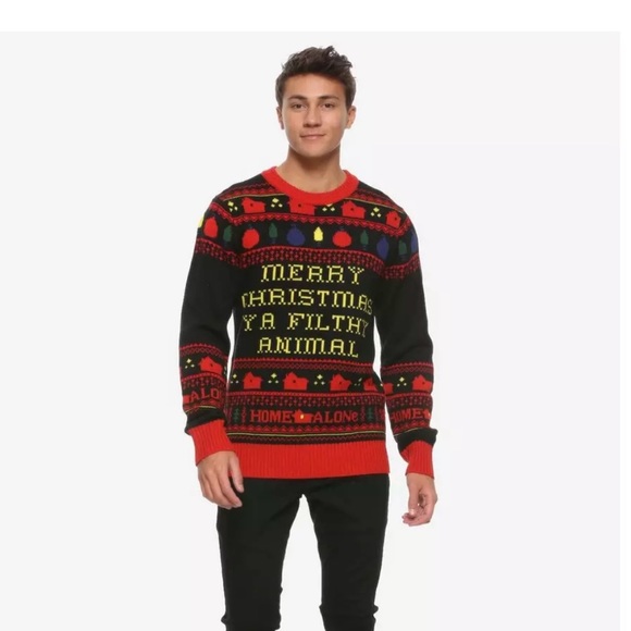 Hot Topic Home Alone Filthy Animal Fair Isle Sweater Christmas Sweater Size XS - Picture 2 of 12